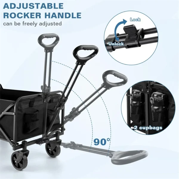 Folding Collapsible Heavy Duty Outdoor Utility Cart - Image 5